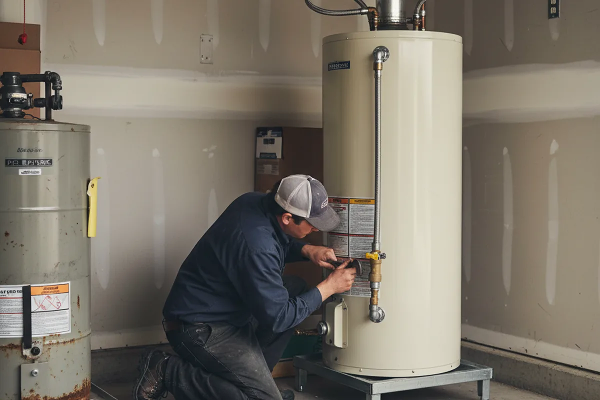 Water heater and shutoff valve replacement in Pomaria